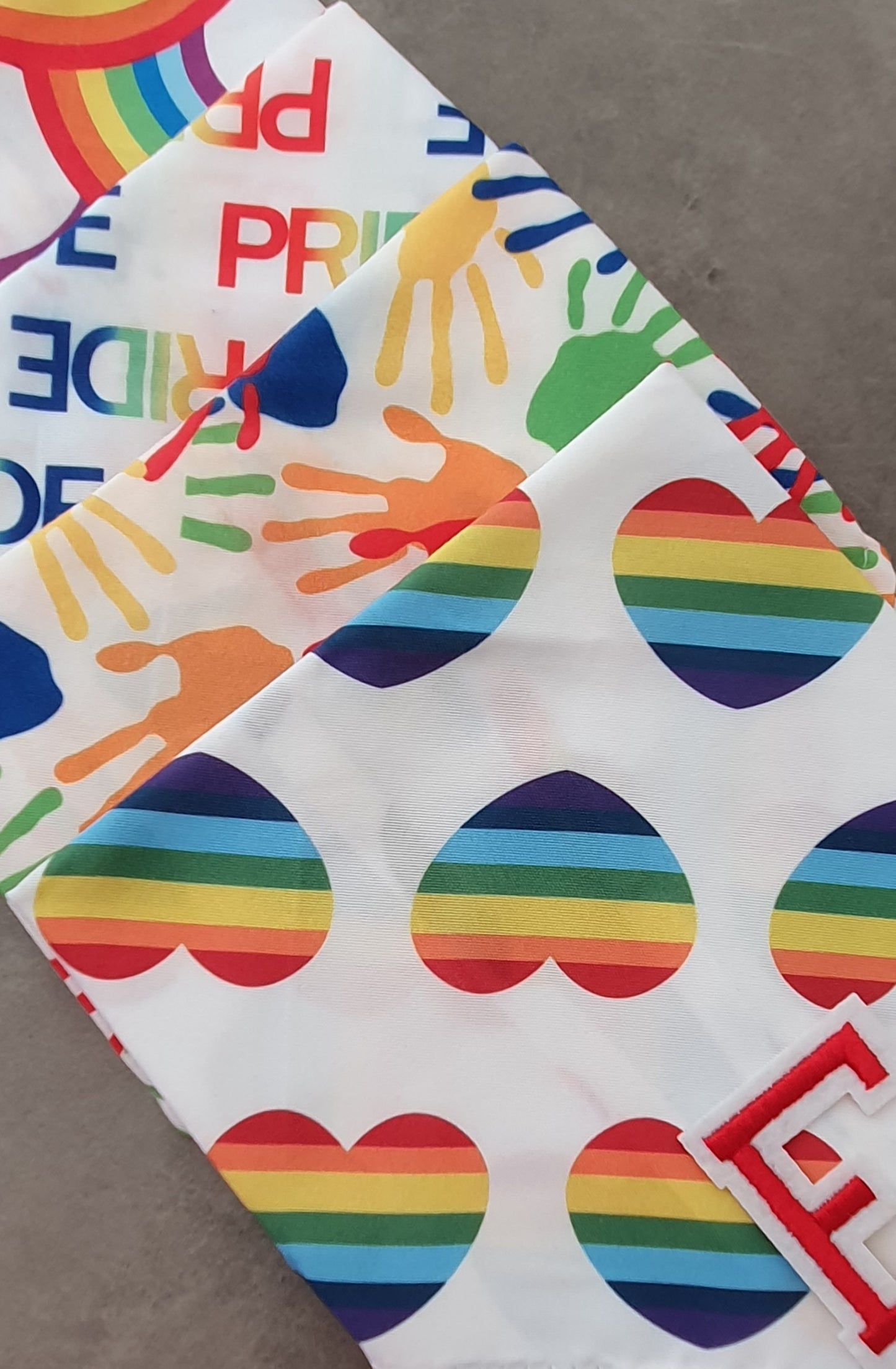 Pride bandanas (red letter)